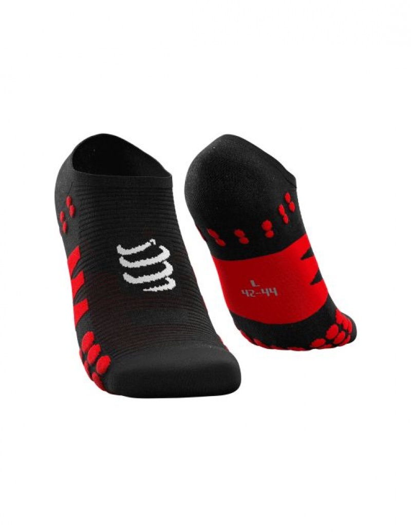 Sosete Alergare Compressport No Show Socks Barbati Negrii Rosii | 485326-RXA