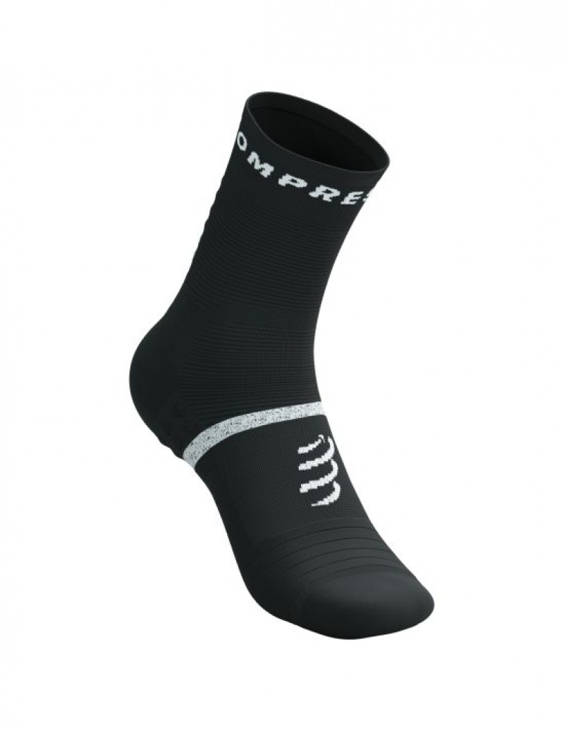 Sosete Alergare Compressport Pro Marathon Socks V2.0 Barbati Negrii Albi | 583612-YWH