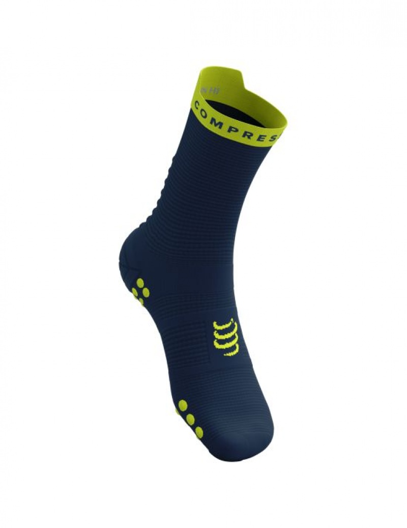 Sosete Alergare Compressport Pro Racing Socks v4.0 Run High Barbati Verzi | 964127-PME