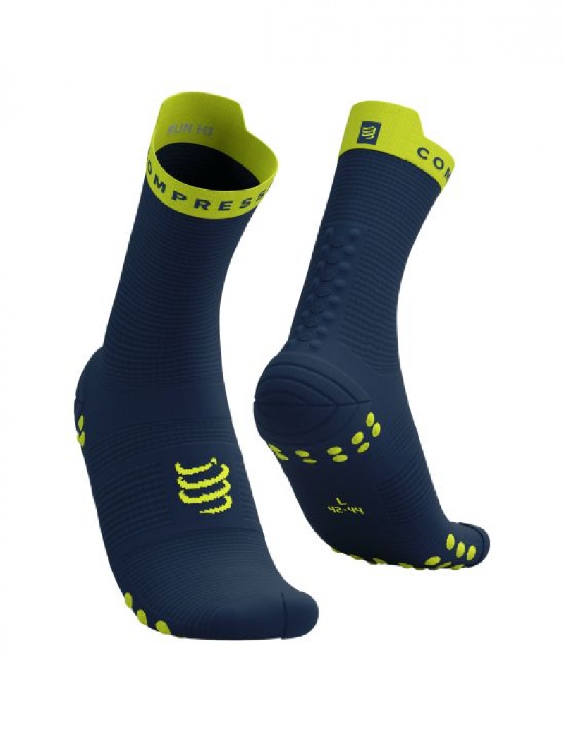 Sosete Alergare Compressport Pro Racing Socks v4.0 Run High Barbati Verzi | 964127-PME