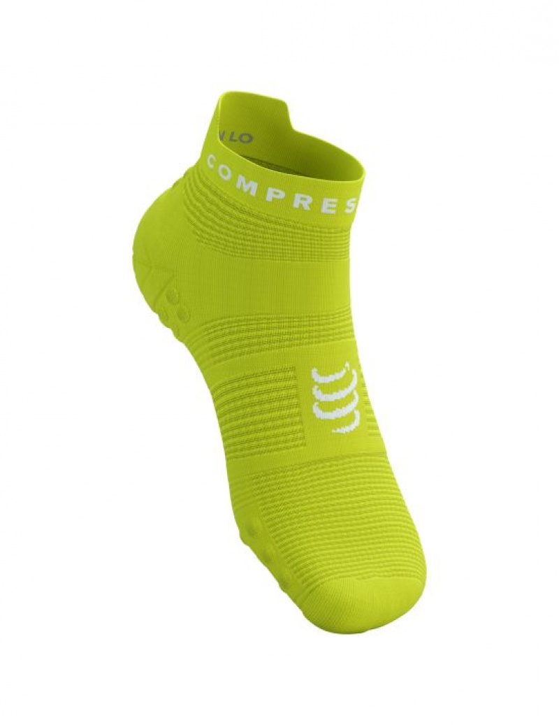 Sosete Alergare Compressport Pro Racing Socks v4.0 Run Low Barbati Verzi Albi | 726180-VEA