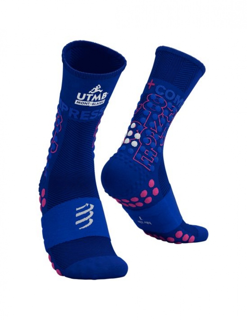 Sosete Alergare Compressport Ultra Trail Socks-UTMB 2023 Barbati Colorati | 258963-SNP