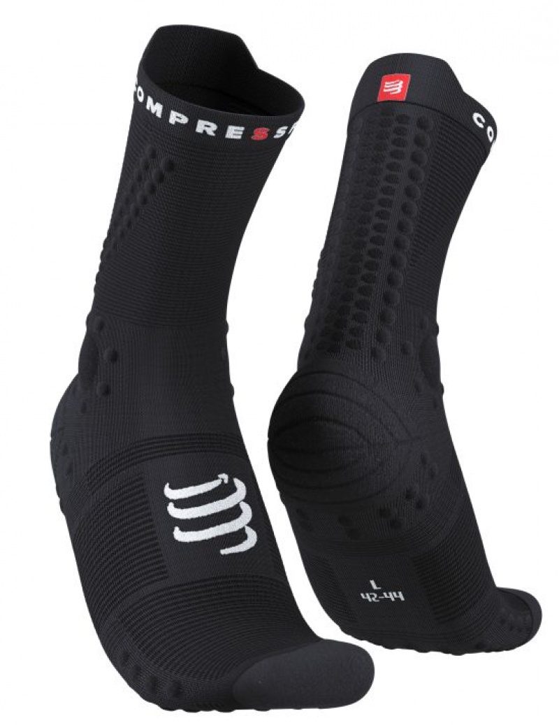 Sosete Compressport Pro Racing Socks v4.0 Trail Unisex Negrii | 784102-OXK