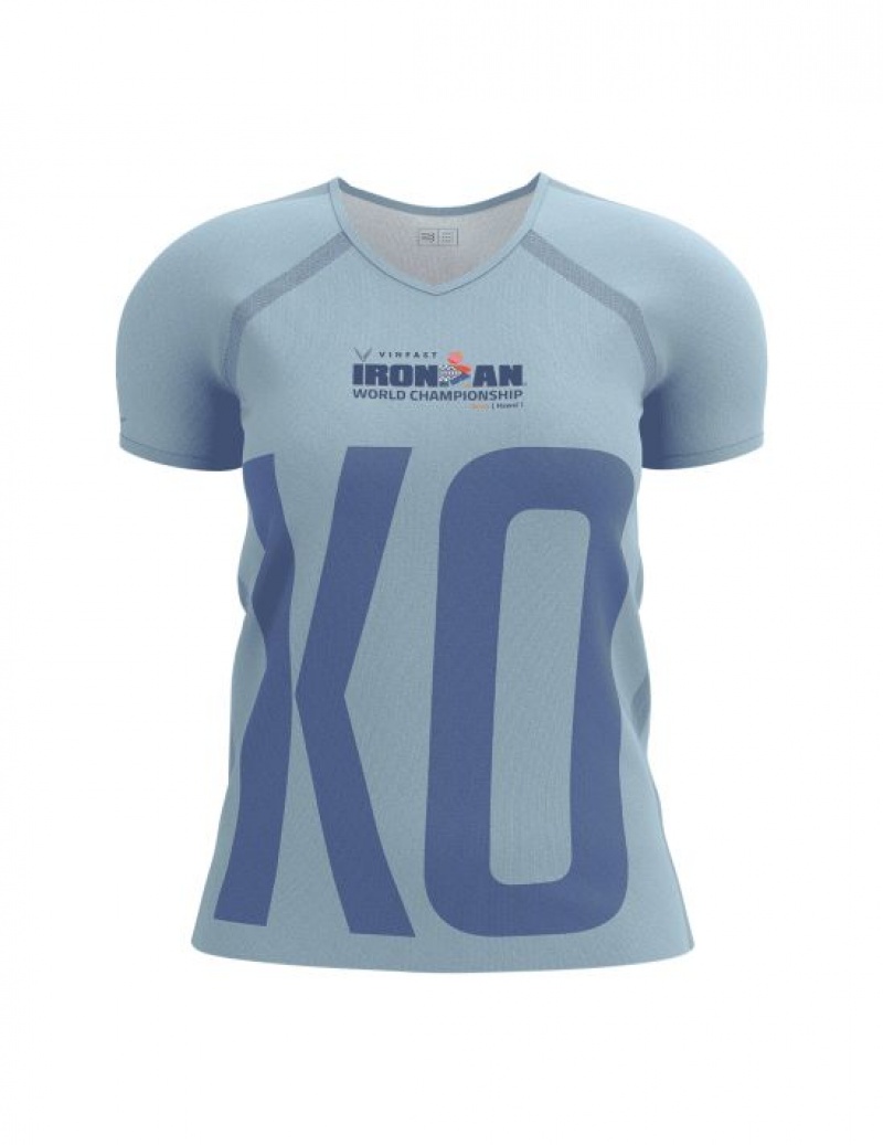 Tricouri Compressport Antrenament SS Tshirt W -Ironman Kona 2023 Dama Colorati | 782341-ZON