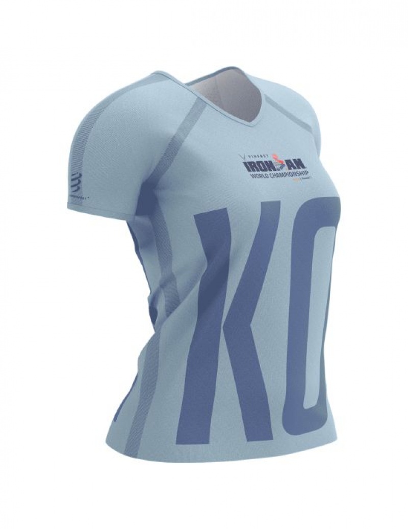 Tricouri Compressport Antrenament SS Tshirt W -Ironman Kona 2023 Dama Colorati | 782341-ZON