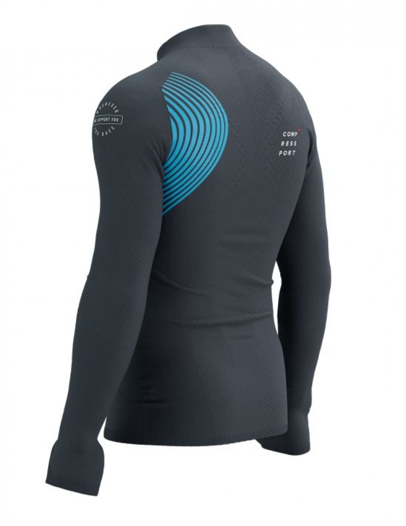 Tricouri Compressport Iarnă Trail Postural LS Top M Barbati Colorati | 594760-AHD