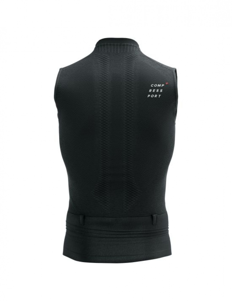 Tricouri Compressport Trail Postural Tank Top M Unisex Negrii | 728654-NUQ