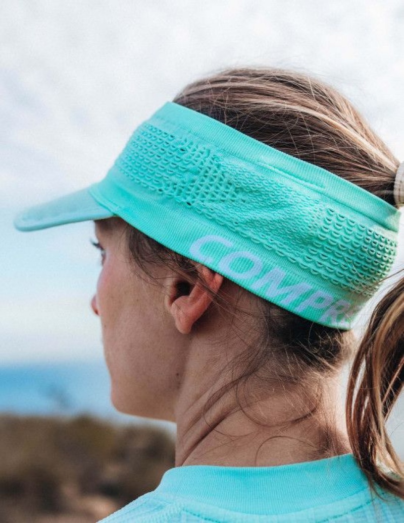 Visors Compressport Spiderweb Headband On/Off Dama Albastri | 073648-VBG