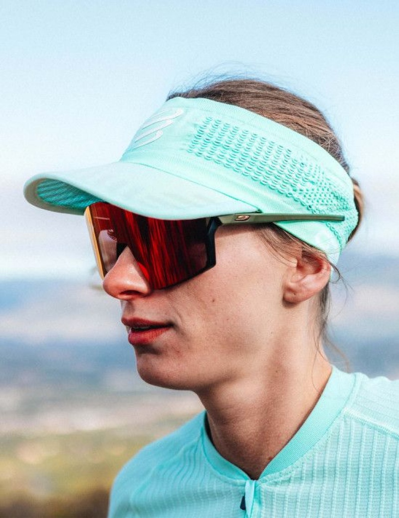 Visors Compressport Spiderweb Headband On/Off Dama Albastri | 073648-VBG